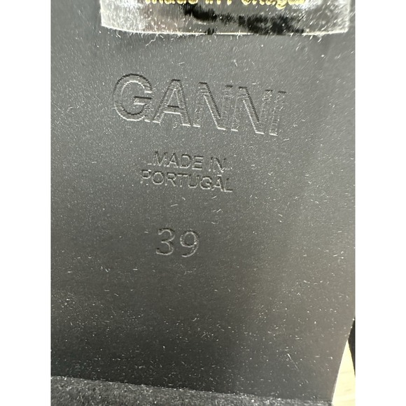 Ganni Size 39 Double-Buckled Blue Denim Ballerina Shoes Flats - NEW - Picture 10 of 11